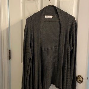 Velvet Waffle Knit Waterfall Cardigan Size Small